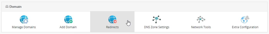 Redirects panel webuzo
