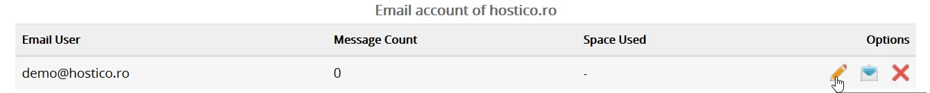 Endre e-post passord webuzo