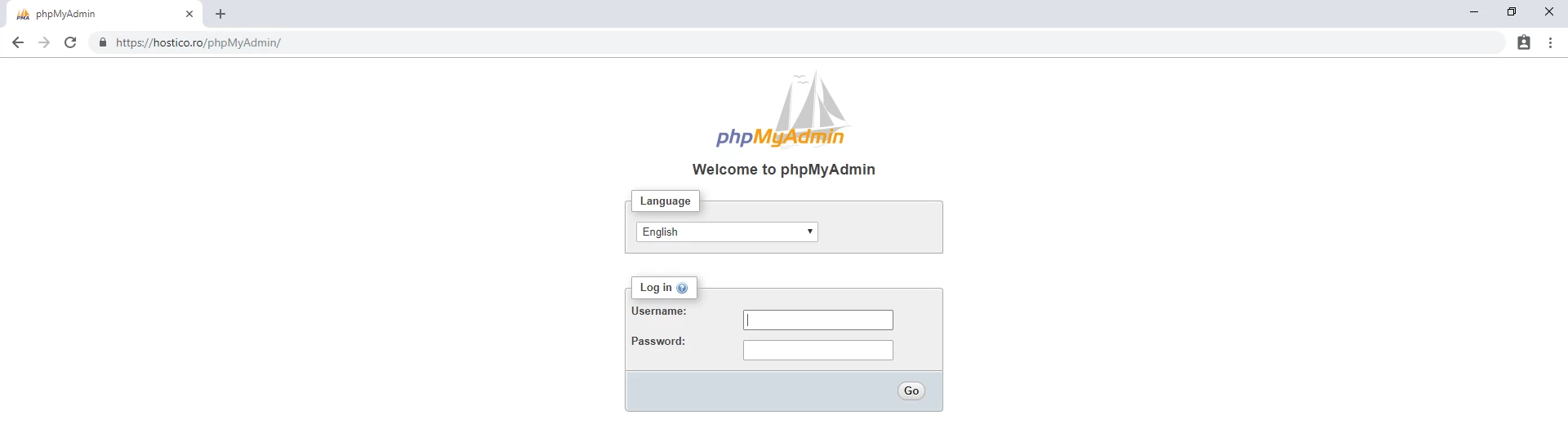 tilgang phpMyAdmin