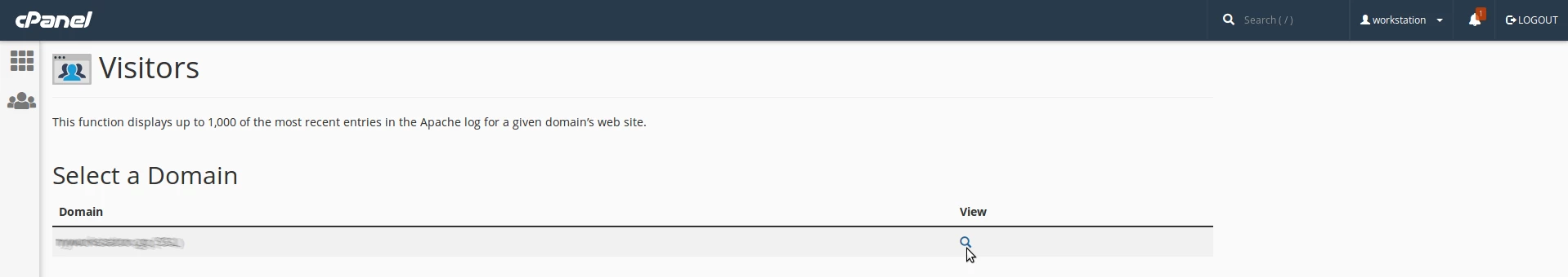Sjekk besøkende på domene cPanel