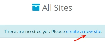 Opprett nytt nettsted